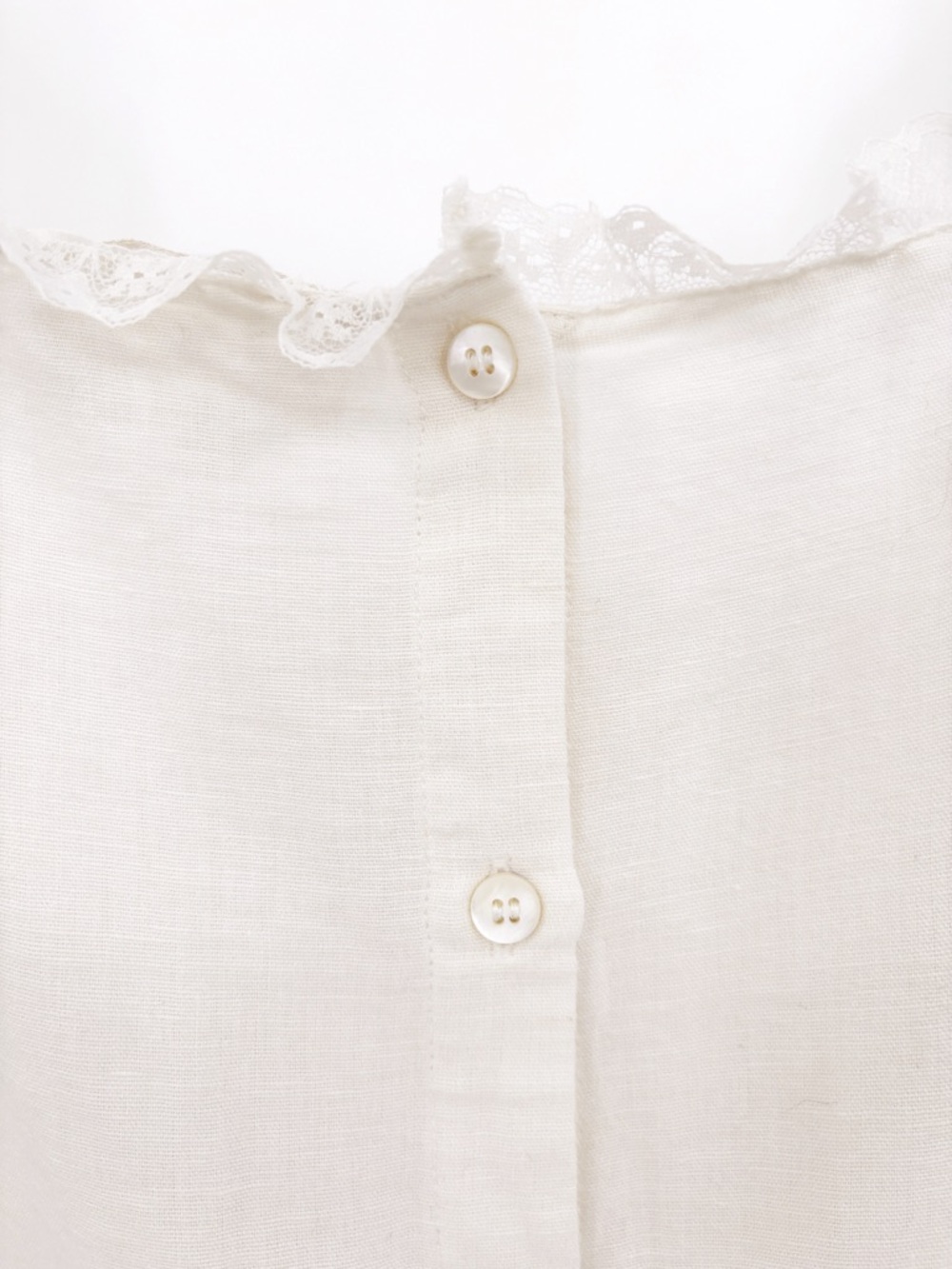 Sezane Ivory Lace-Trim Peasant Blouse - Picture 8 of 14